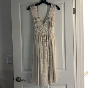 Tracy Reese Ivory 100% Silk Dress Sz 2